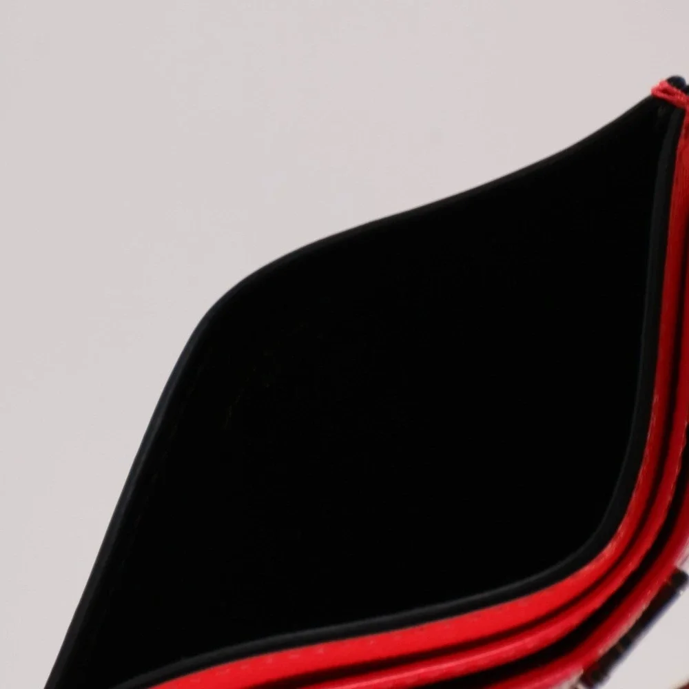 Saint Laurent Card Holder Cassandre Monogram Neon Pink Leather MSRP $380